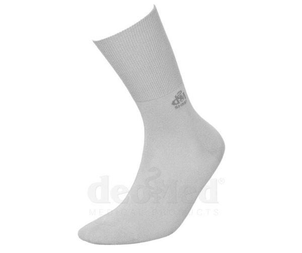 Ihoa hoitavaa sinkki-merilevä sukkaa käytetään normaalin sukan tapaan päivittäin. Miellyttävä sukka jalassa.